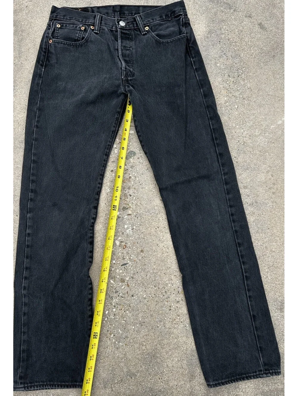 Levi’s 501 Original Fit Jeans Men's 30W x 32L Black Straight Button Fly Denim
